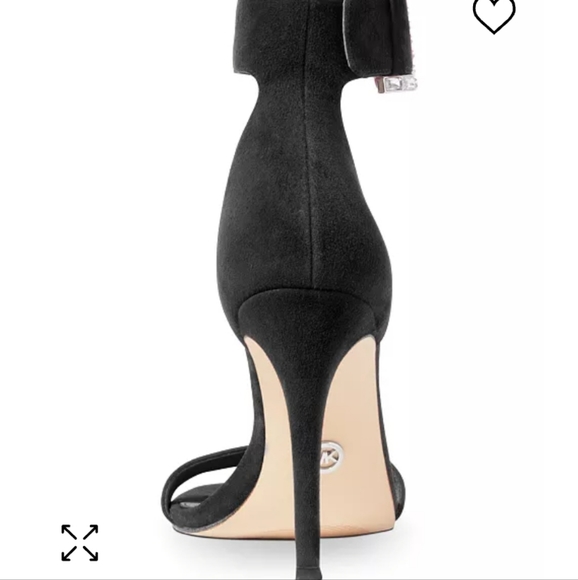 Michael Kors Crystal Embellished Suede Sandal Black -8 - Picture 3 of 6